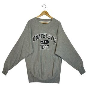 STEVE and BARRY’S Gray Unathletic Dept Gray Crewneck Sweatshirt Size XL